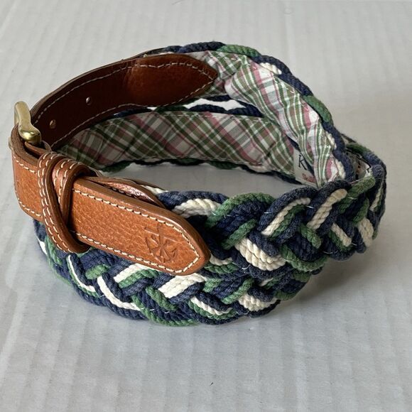 Kiel James Patrick Handcrafted Nautical Rope Braided Woven Belt Leather 32 Multi - Picture 4 of 16